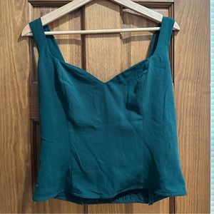 abercrombie corset crop tank large a&f